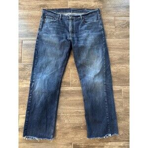 Levi's 559 Relaxed Straight Blue Jeans (Men Size 38x36) Raw Hems
